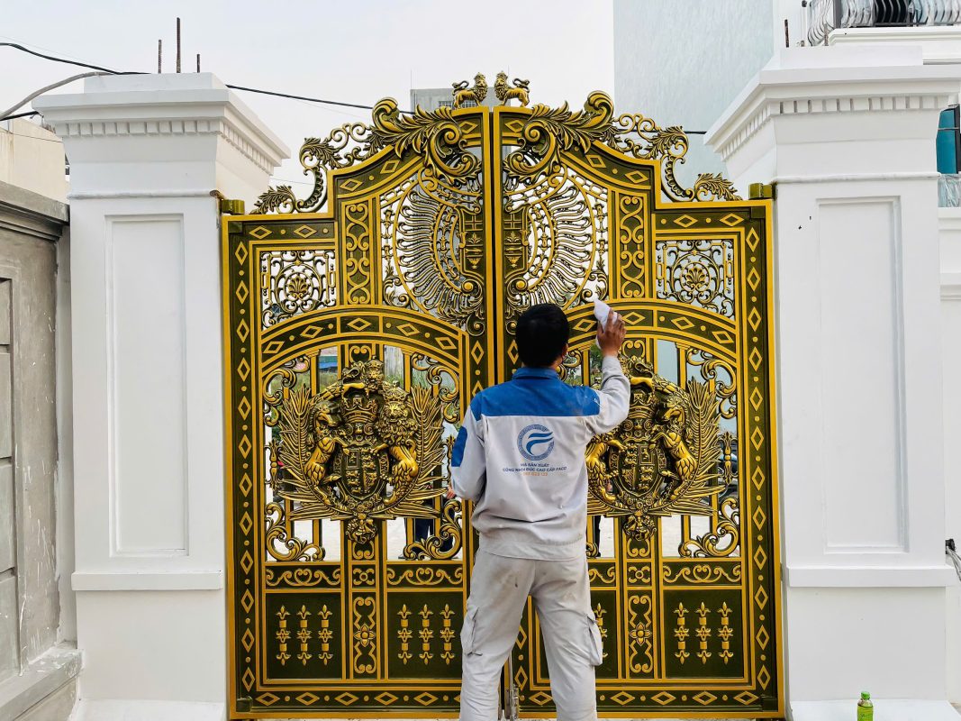 cổng nhôm đúc cao cấp Faco